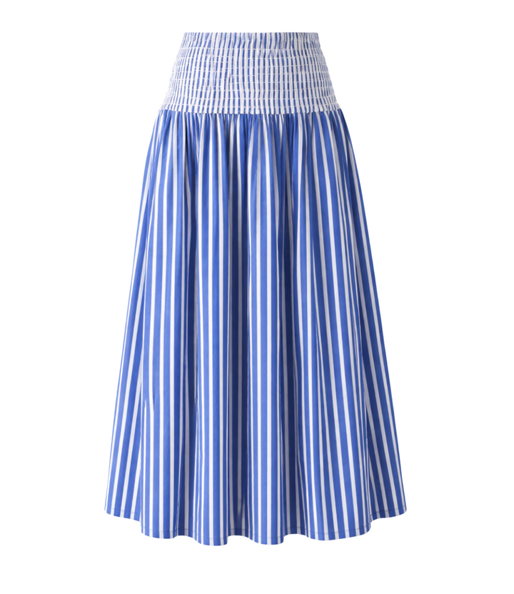 Rhea Stripe Skirt - Indigo