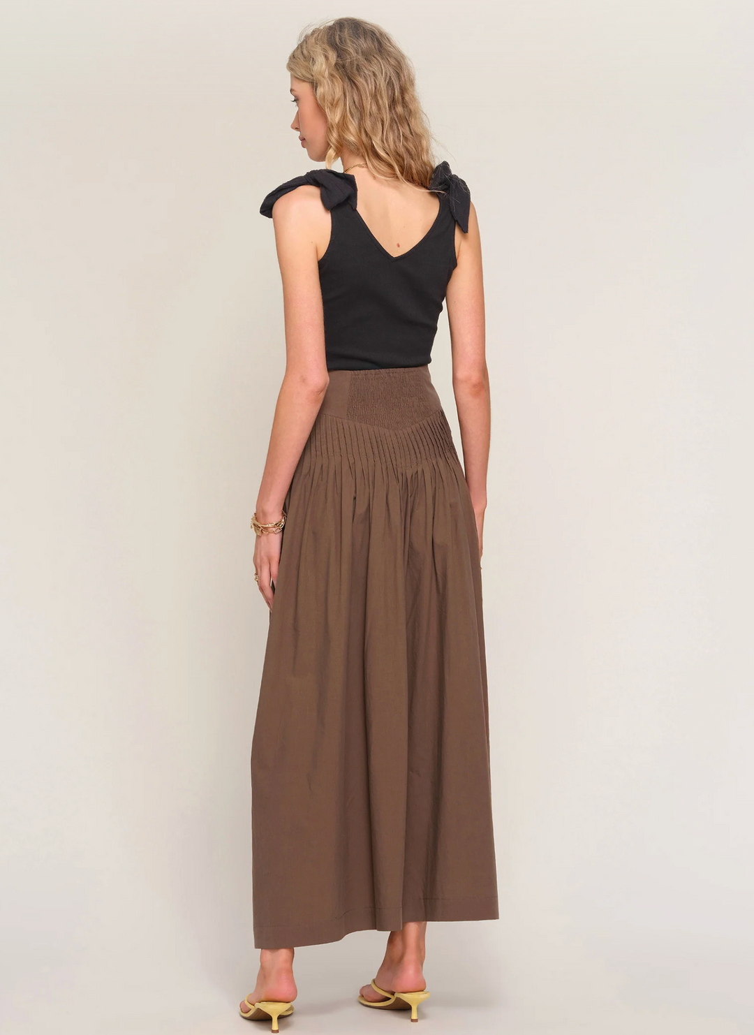 Margot Pleated Maxi - Mocha