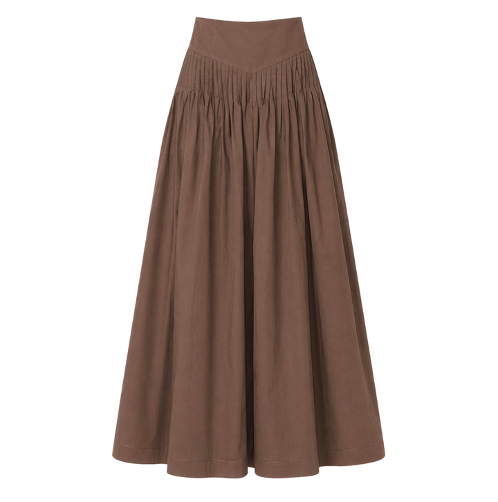 Margot Pleated Maxi - Mocha