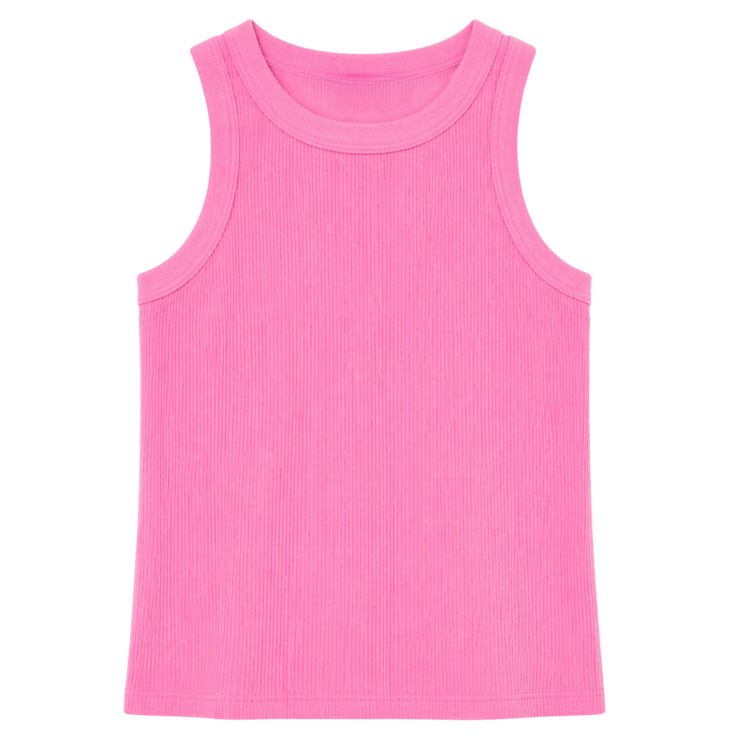 Isabel Rib Tank - Raspberry