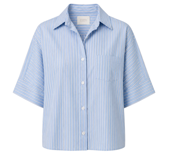 Claire Origami Shirt - Capri Stripe