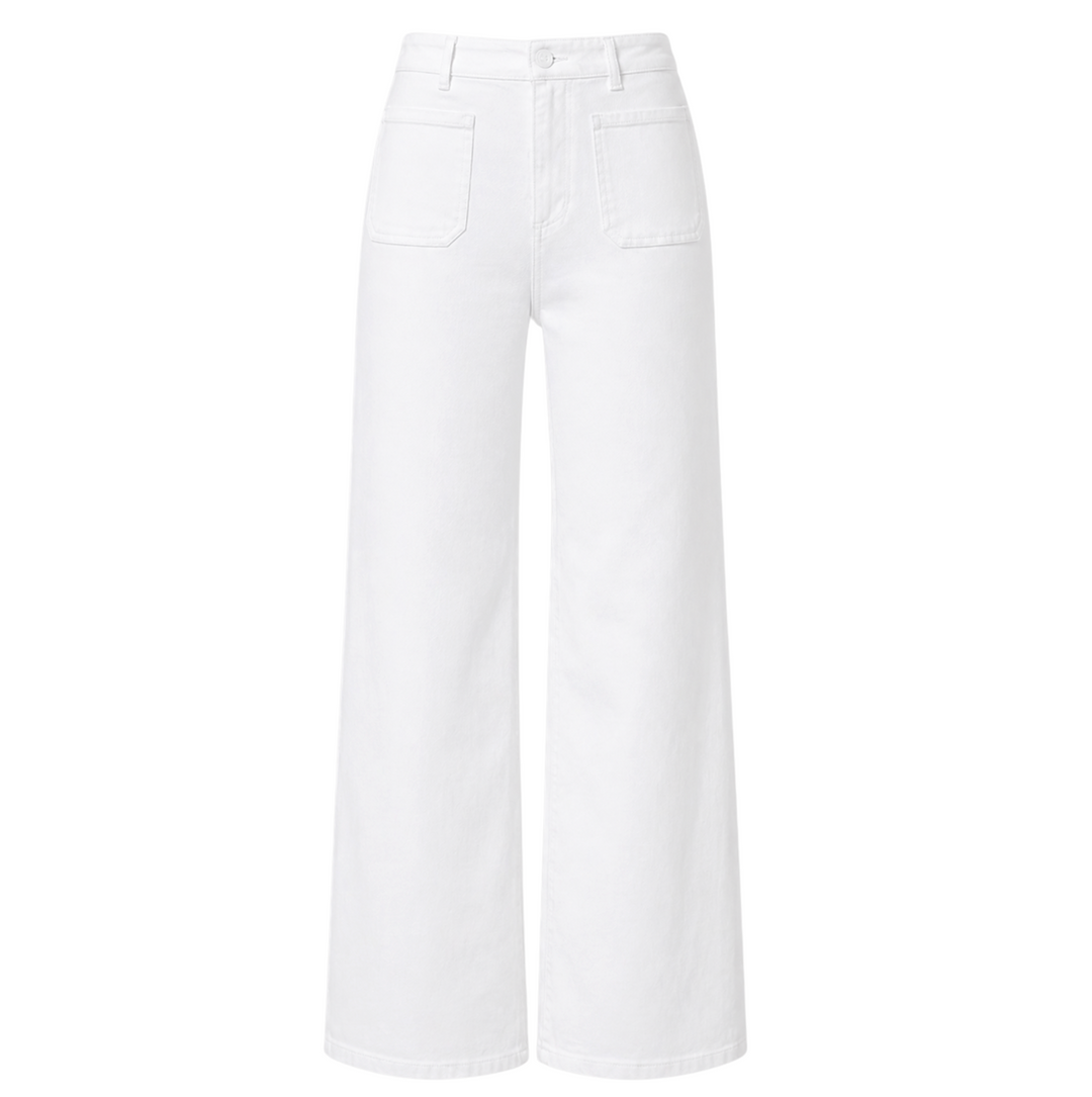 Kimberly Patch Pocket Flare - Soft White