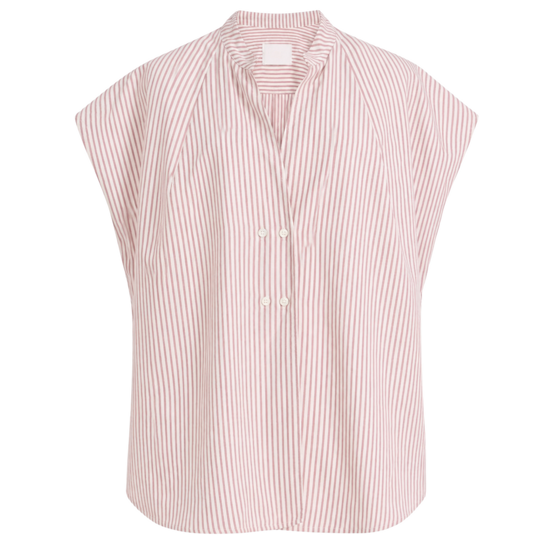 Penelope Blouse - Raspberry Stripe