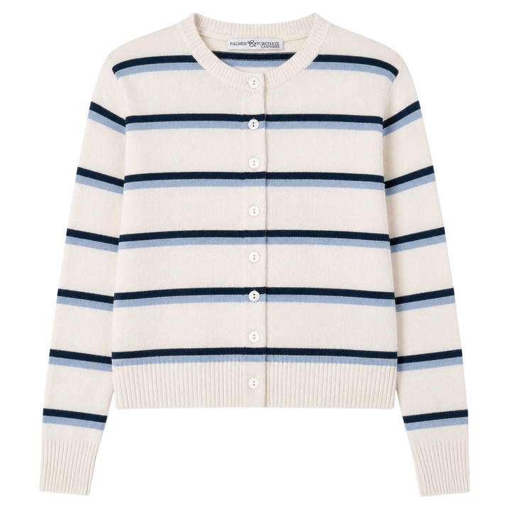 Gemma Cardigan-Blue Stripe