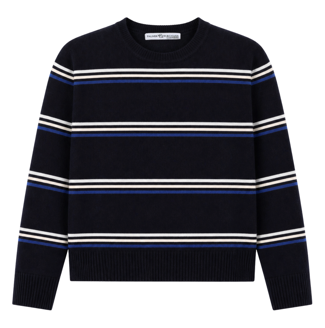 Grayson Crewneck- Blue Stripe