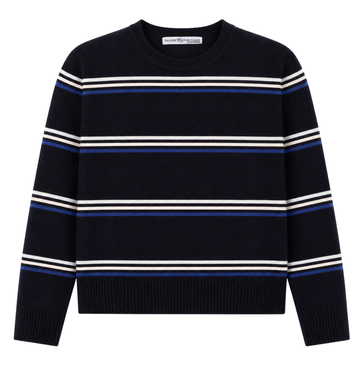 Grayson Crewneck- Blue Stripe