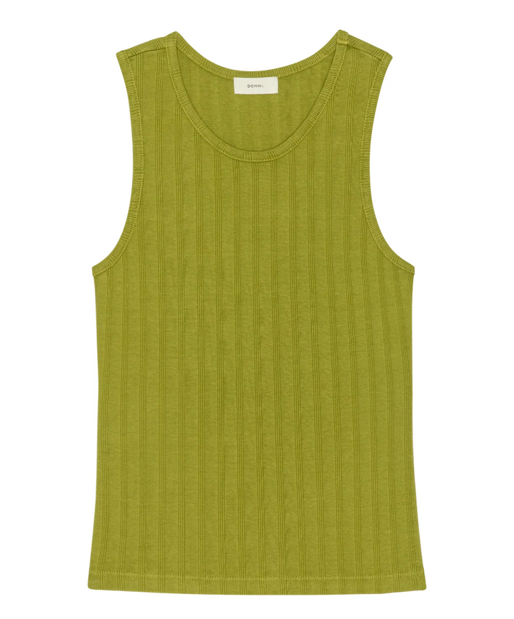 The Varied Rib Tank - Pistachio