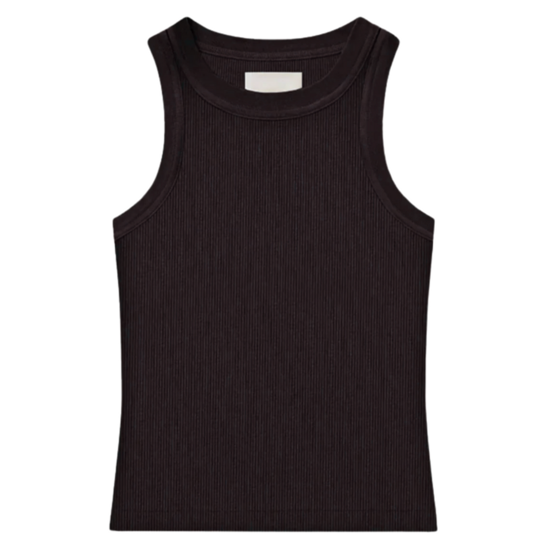 Isabel Rib Tank - Black