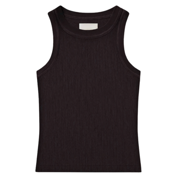Isabel Rib Tank - Black