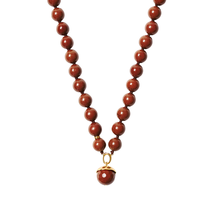 Bell Necklace - Red Jasper