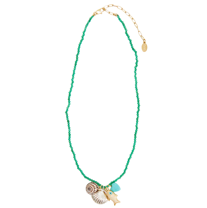 Beaded Charm Necklace - Multi