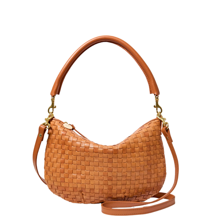 Petit Moyen Messenger- Natural Woven Checker