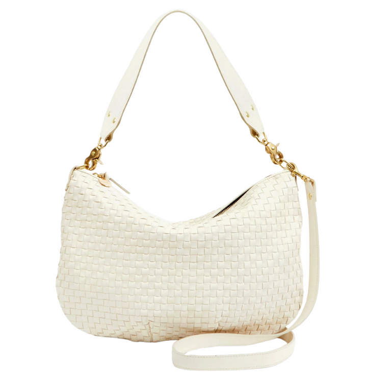 Moyen Messenger  - Cream Woven Checker