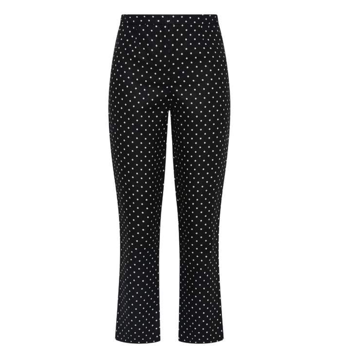 Iria Capri Pant - Lola Polka Dot Black Cream
