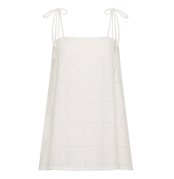 Mora Top - Handkerchief Broderie White