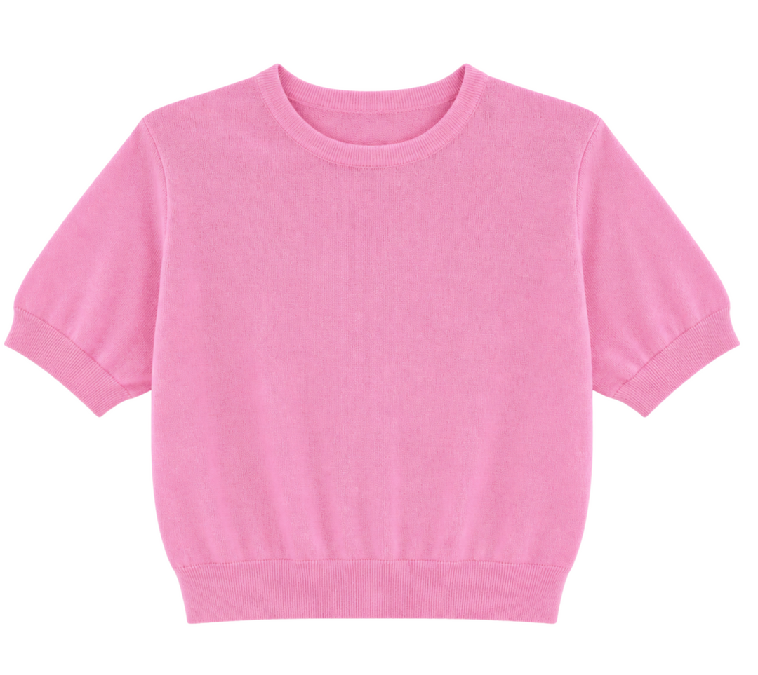 Lily Knit Metallic Top - Ballet Pink
