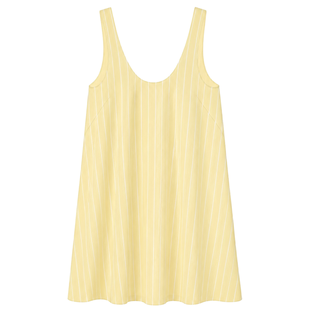 Tula Mini Dress - Elisa Stripe Daffodil