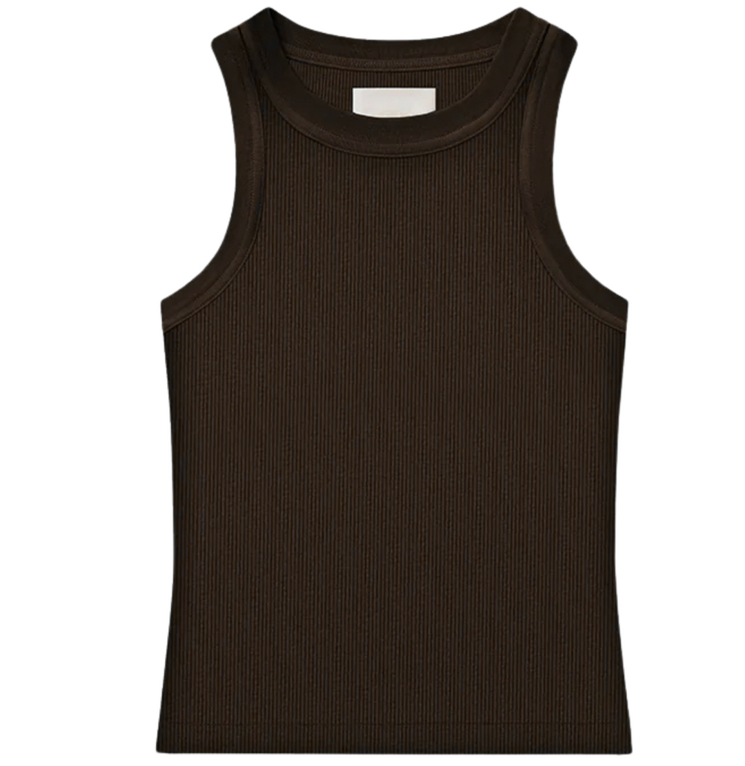 Isabel Rib Tank - Chocolate