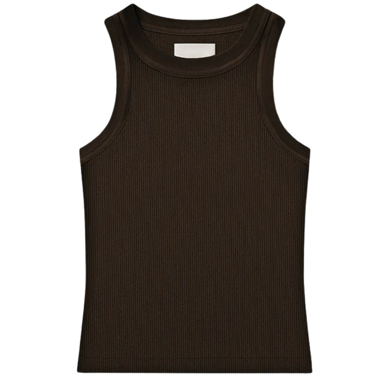 Isabel Rib Tank - Chocolate