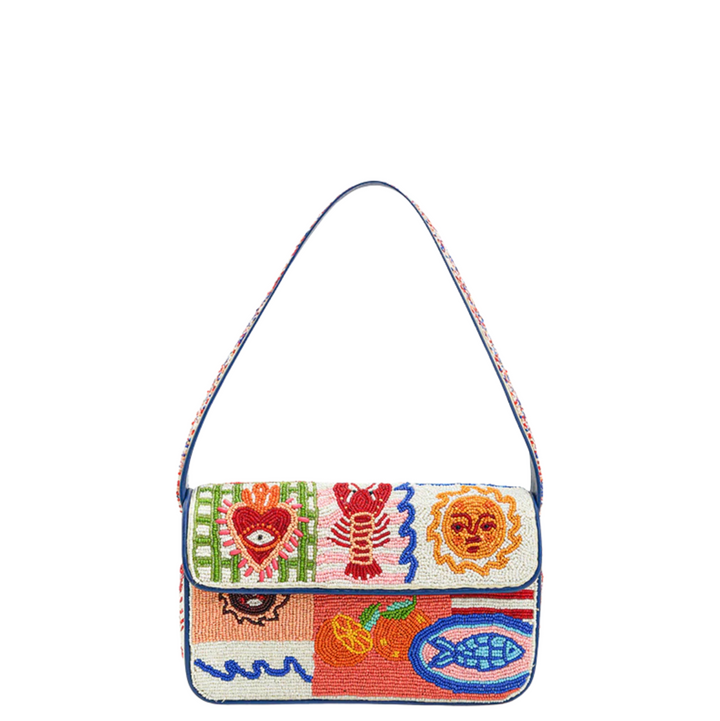 Sun & Sea Beaded Shoulder Bag
