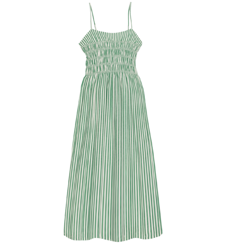 Primrose Dress - Emerald Stripe