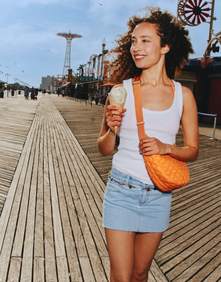 Small Metro Smile Bag - Sunset Orange