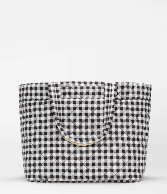Large Metro Tote Deluxe - Black/White Gingham