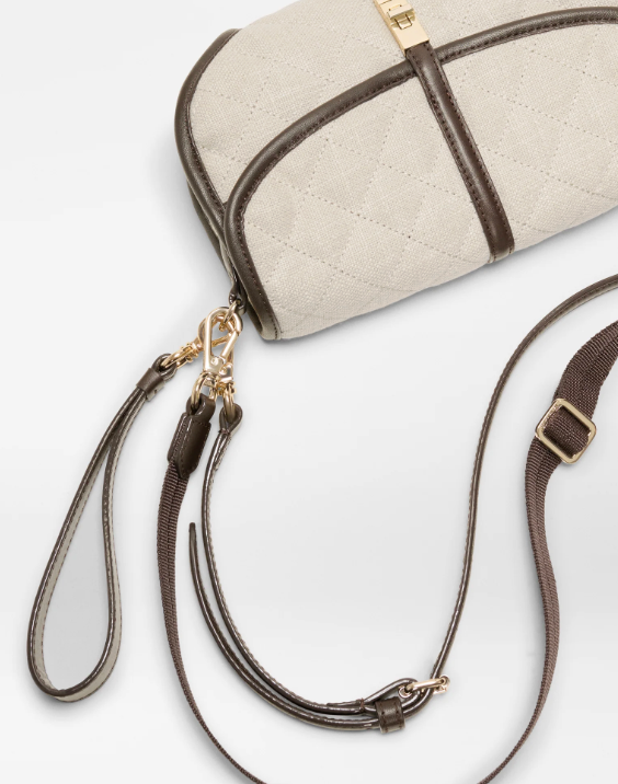 Small Astor Convertible Clutch - Sandy Linen