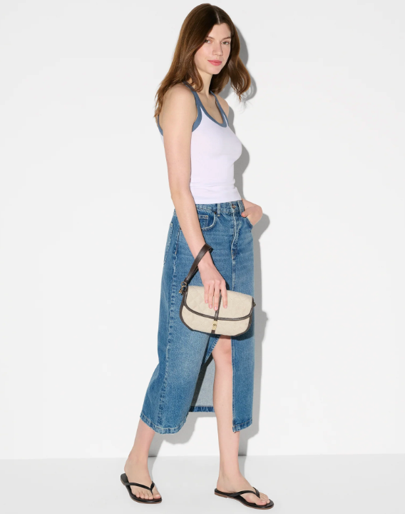 Small Astor Convertible Clutch - Sandy Linen