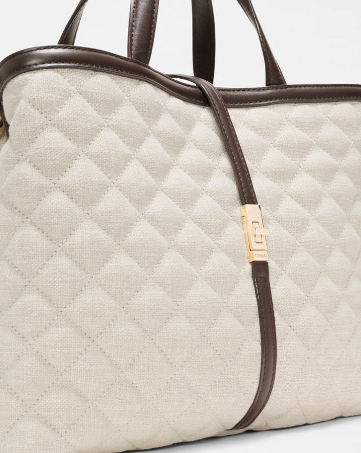 Medium Astor Top Handle - Sandy Linen