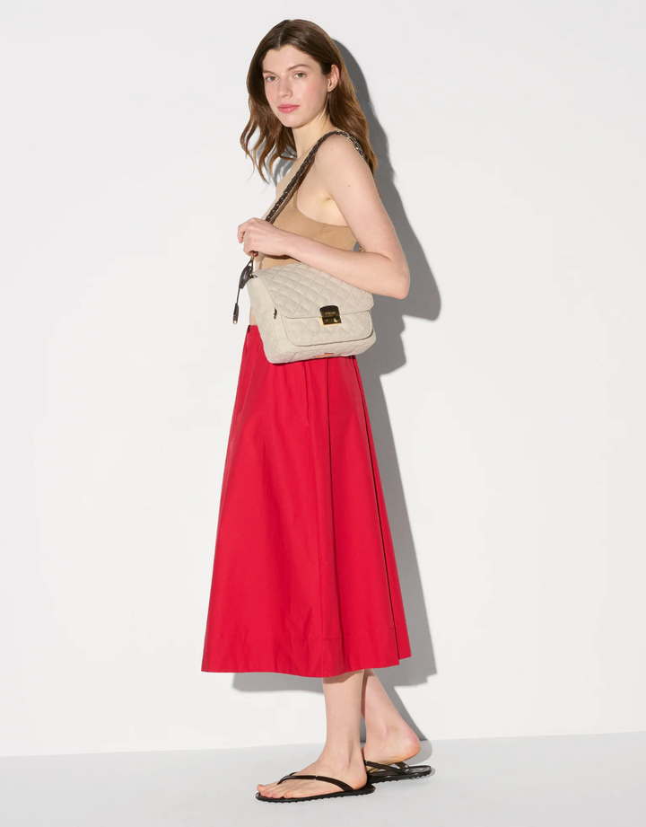 Medium Crosby Lock Crossbody - Sandy Linen