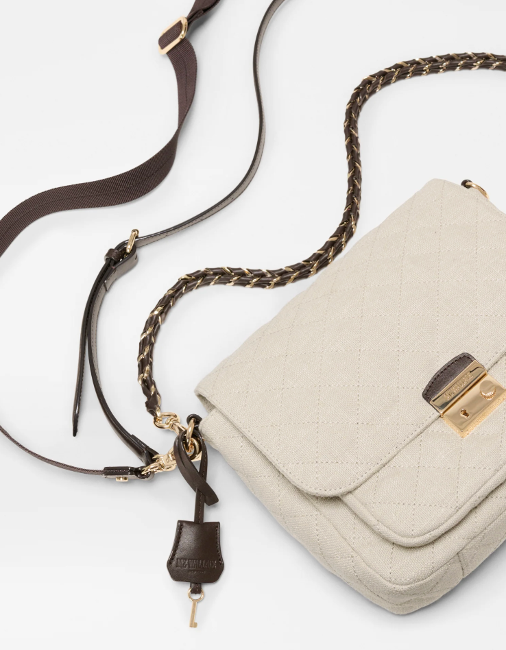 Medium Crosby Lock Crossbody - Sandy Linen