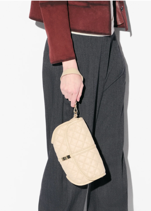 Small Astor Convertible Clutch - Buff