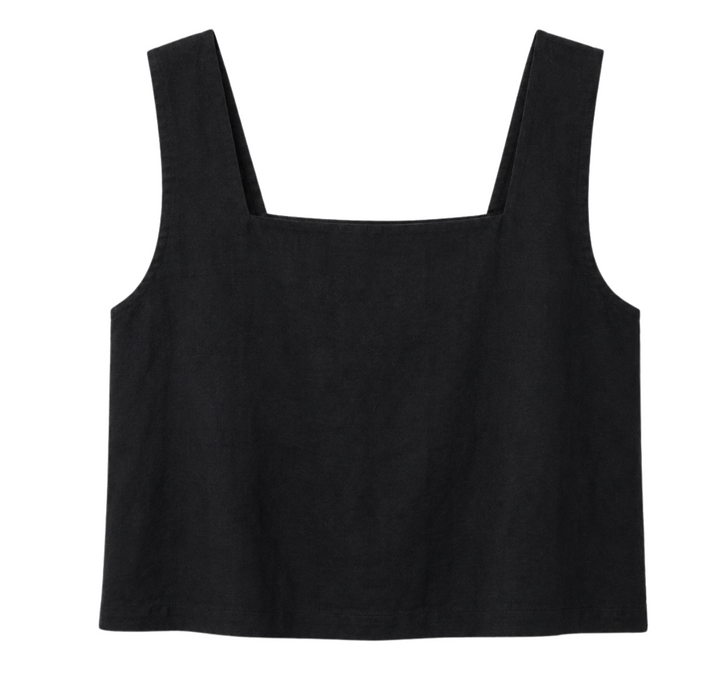 Roma Top 2 - Black Linen