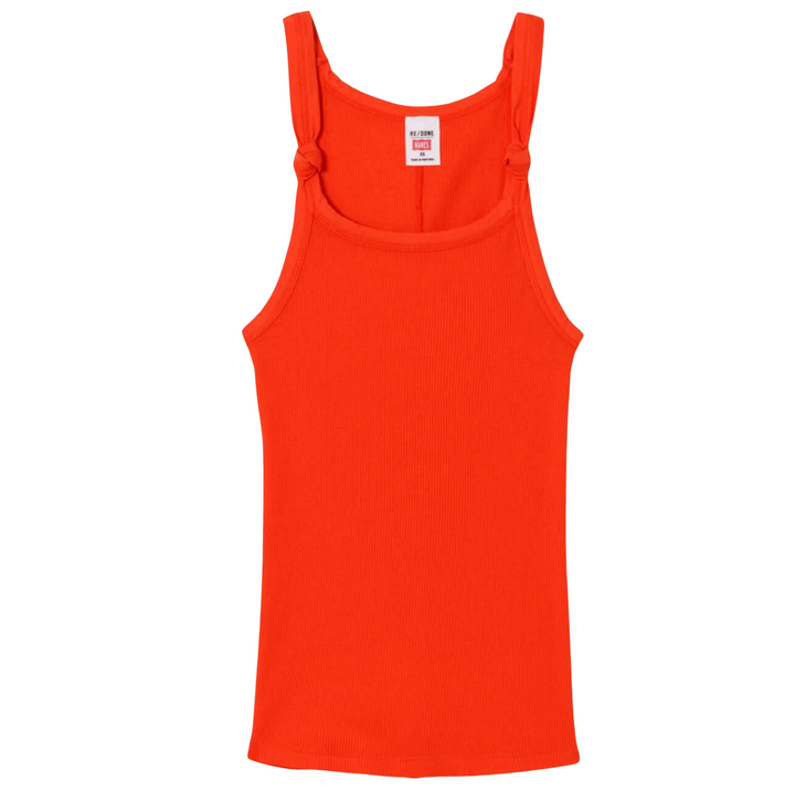 Knotted Ribbed Tank - Aperol