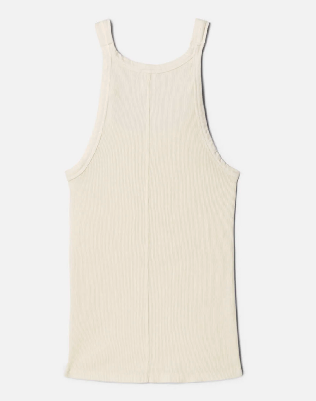 Knotted Ribbed Tank - Vintage White