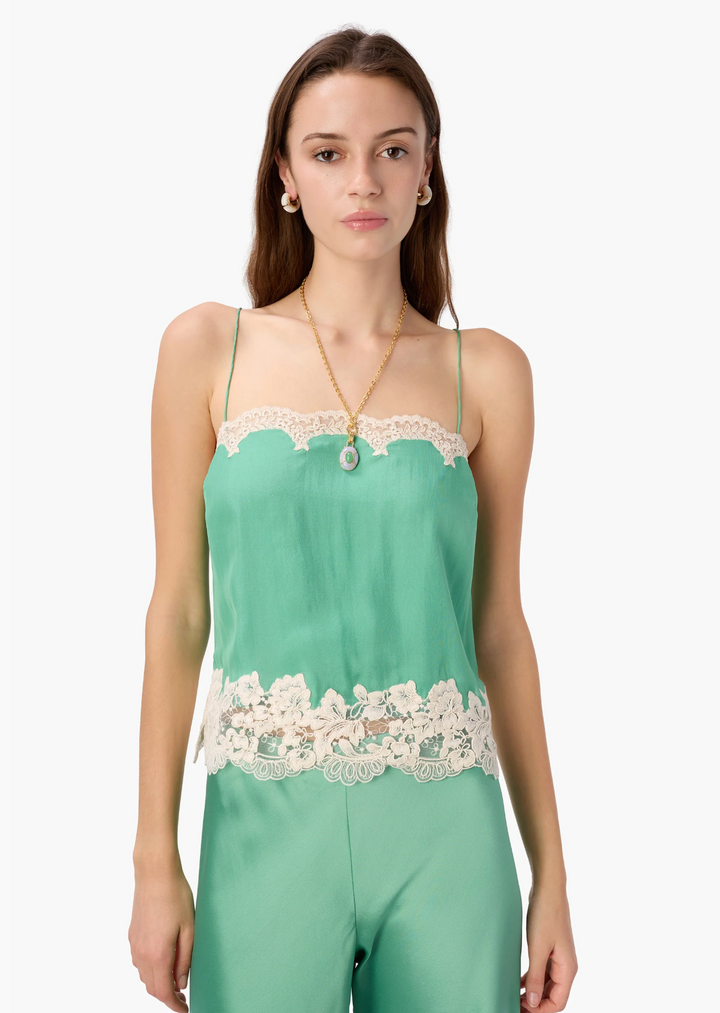 Maiya Silk Camisole-Meadow