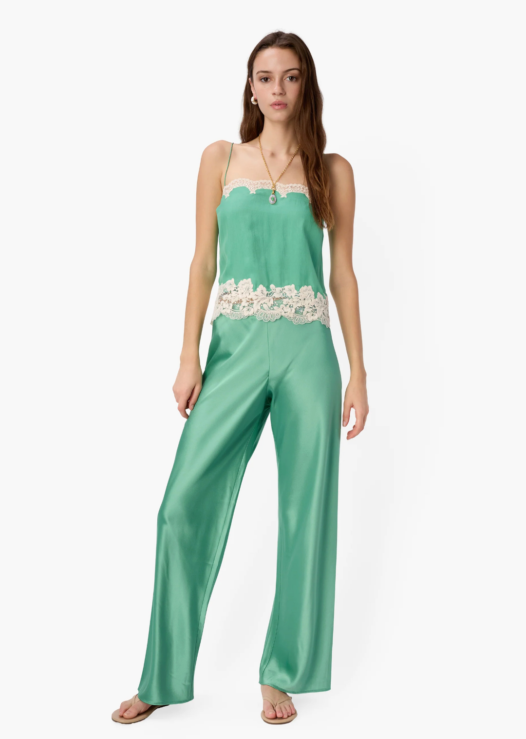 Maiya Silk Camisole-Meadow
