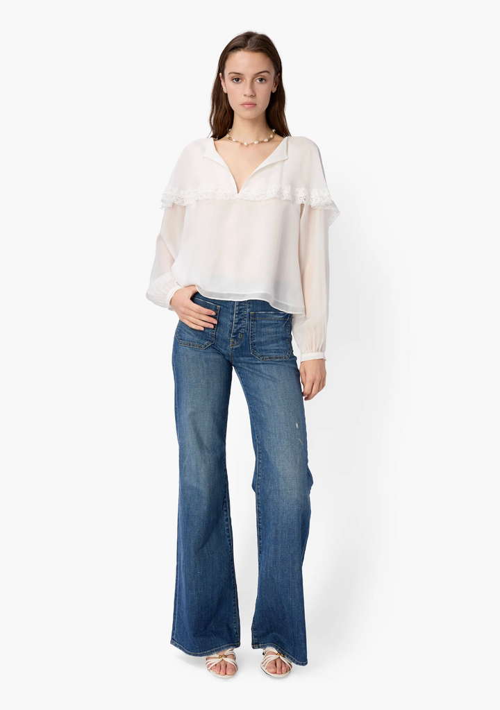 Marila Chiffon Blouse -White