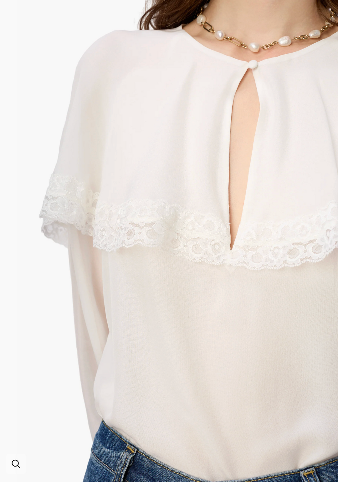 Marila Chiffon Blouse -White
