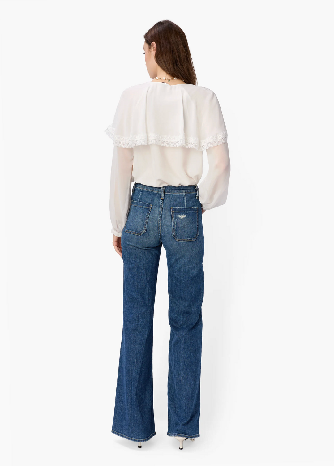 Marila Chiffon Blouse -White