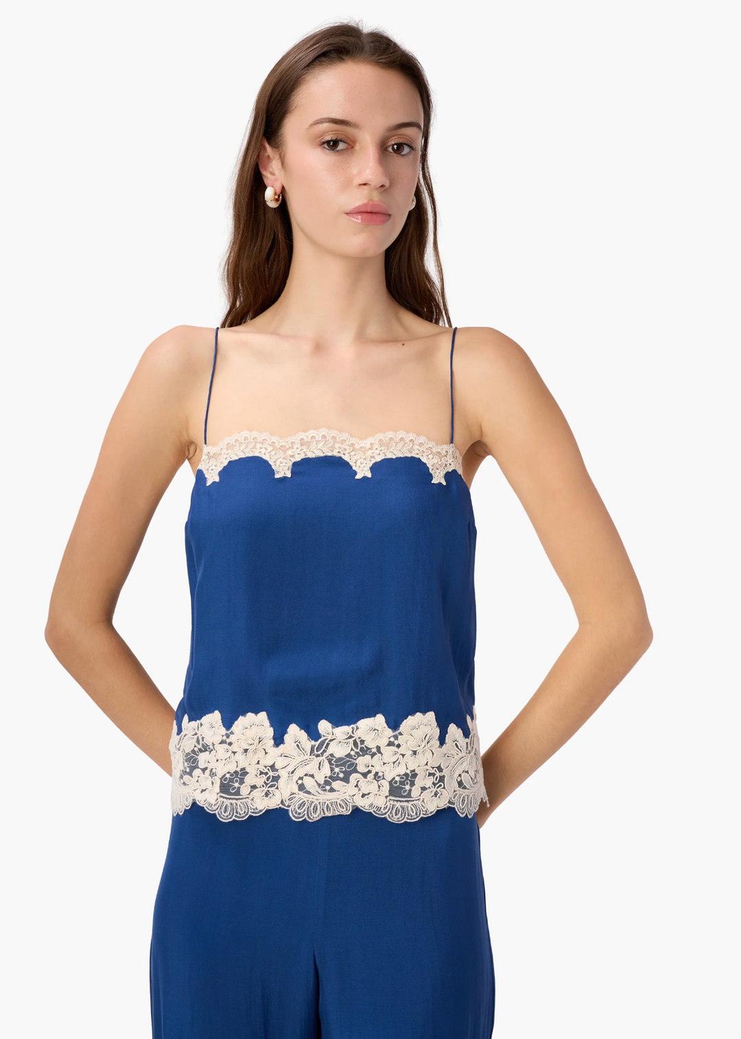 Maiya Silk Camisole- Sailor