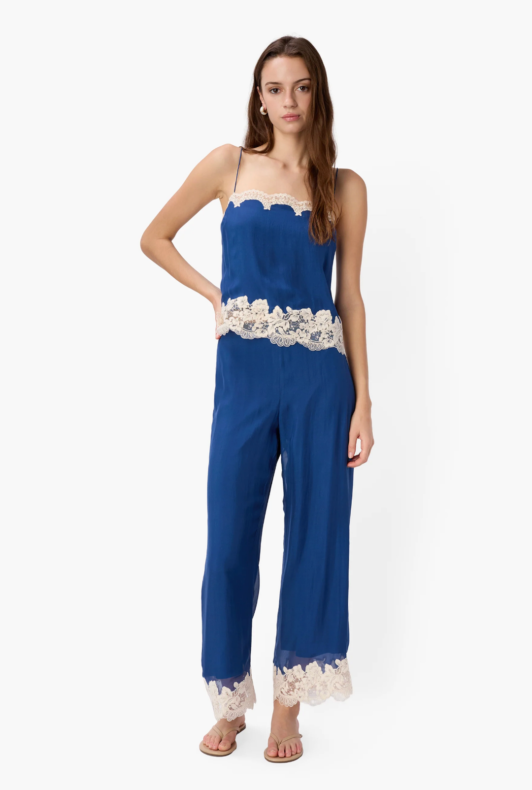 Gilda Silk Pant - Sailor