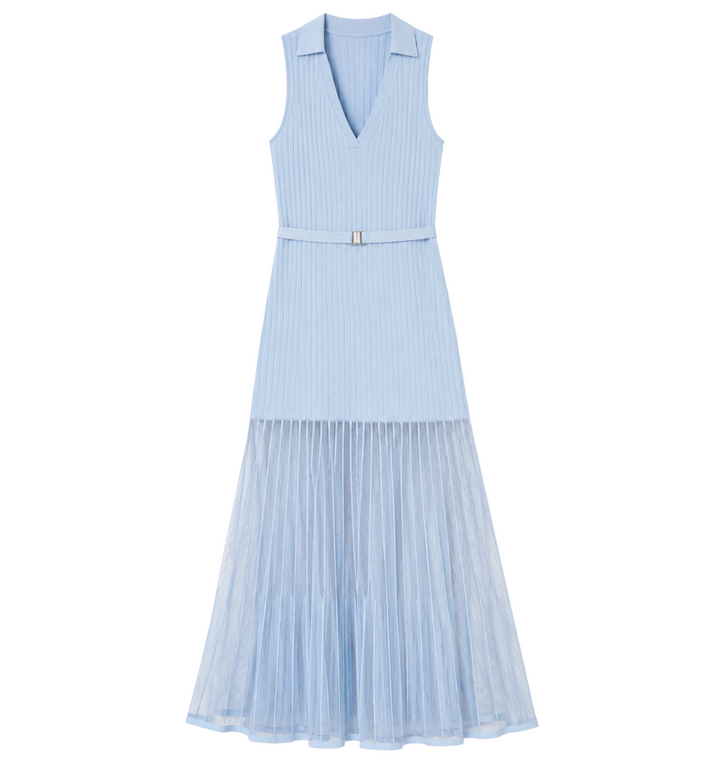 Orla Knit Maxi Dress - Sky