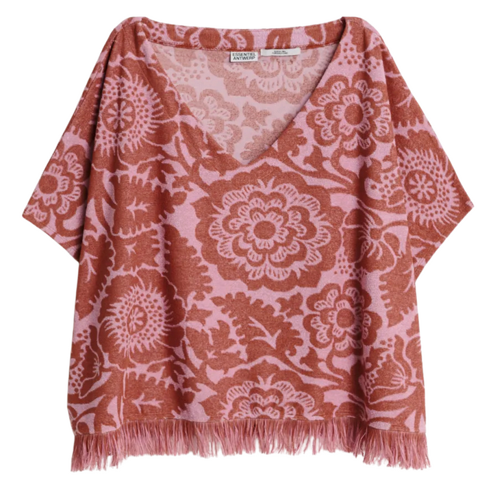 Jacquard Top - Pink/Brown