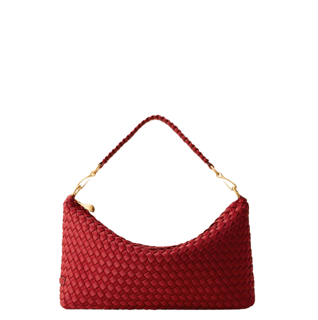 Porto Small Half-Moon Bag - Rosso
