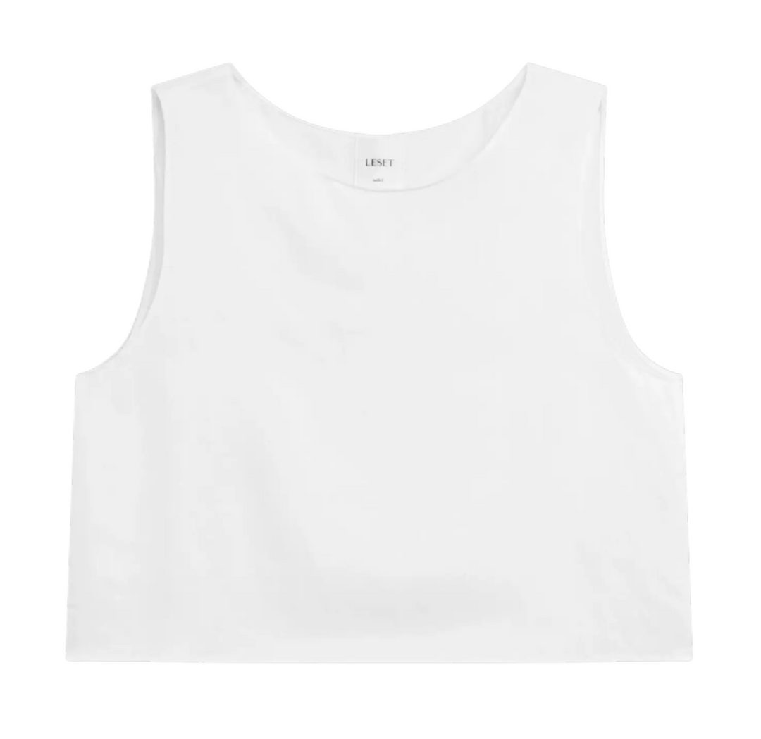 Daniel Crop Sleeveless Crew - Parchment