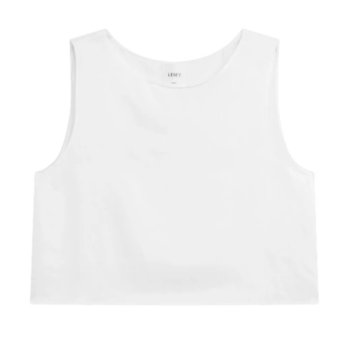 Daniel Crop Sleeveless Crew - Parchment