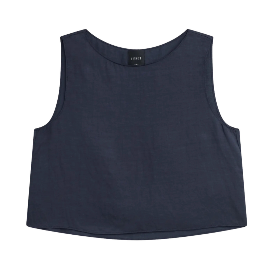 Daniel Crop Sleeveless Crew - Midnight