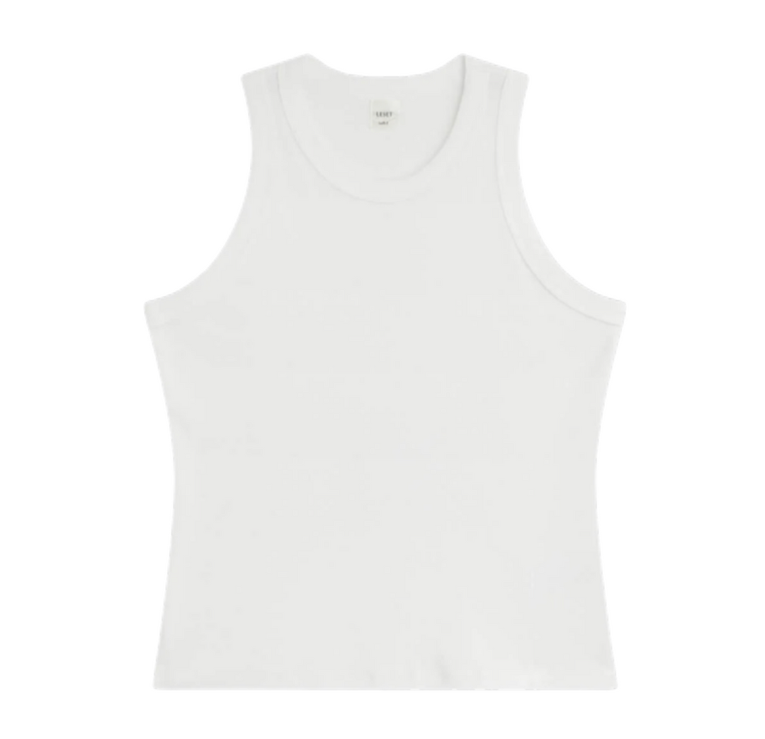 Nando High Neck Tank - White